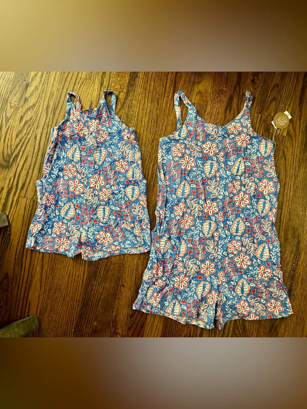 Mommy & Me Matching Floral Rompers with Pockets